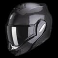 Miniatyrbild 1 av 2: Modulär motorcykelhjälm Scorpion Exo-Tech Evo Carbon Solid ECE 22-06 - svart - M