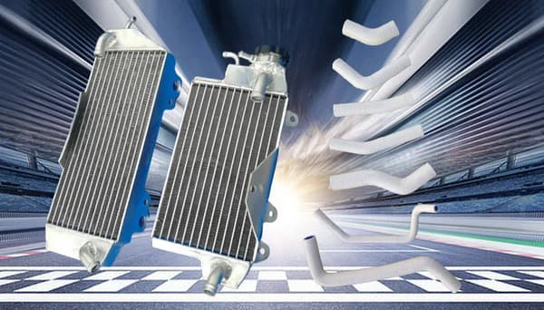 Kawasaki KXF450 KX450F Radiator, Aluminium Material, Silikone Slange,HVID