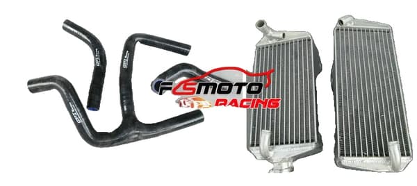 Aluminiumkylare och slang för Suzuki RMZ450, hållbar konstruktion, förbättrad kylning,svart