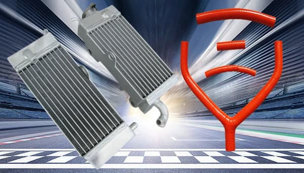 Yamaha YZ250 Radiator, Holdbar Aluminiumkonstruktion, Højtydende Køling,Rød