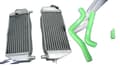 Miniatyrbild 1 av 2: Kawasaki KX125 Aluminiumkylare, Hållbar Design, Olika Färger på Slangar,grön