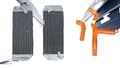 Miniatyrbild 1 av 2: Aluminiumkylare med silikonslangar, optimal kylprestanda, hållbar konstruktion,Orange