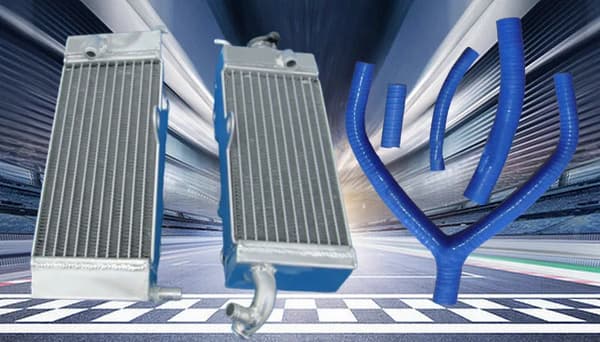 Yamaha YZ250 Radiator, Holdbar Aluminiumkonstruktion, Højtydende Køling,Blå