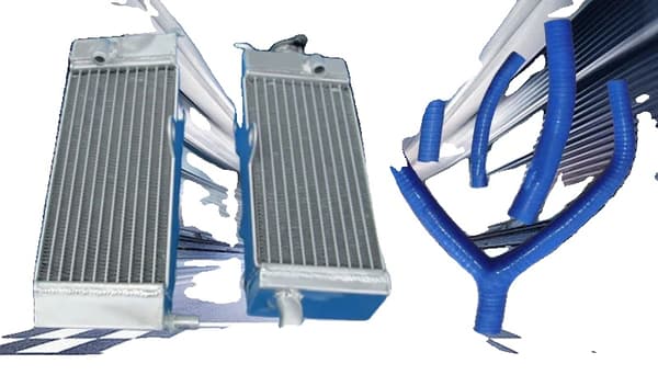 Yamaha YZ250 Radiator, Holdbar Aluminiumkonstruktion, Højtydende Køling,Blå
