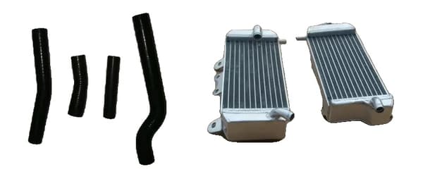 Aluminiumkylare och slangset, lättviktsdesign, precisionssvetsning,SVART