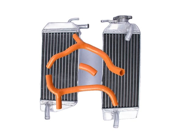 Aluminiumkylare, högpresterande silikon slangar, kompatibilitet med Honda CRF450R,Orange