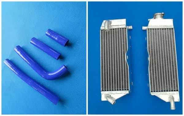 Alumiinijäähdytin YAMAHA YZ400F YZF400:lle, Parannettu jäähdytyskyky, Kestävä rakenne,SININEN