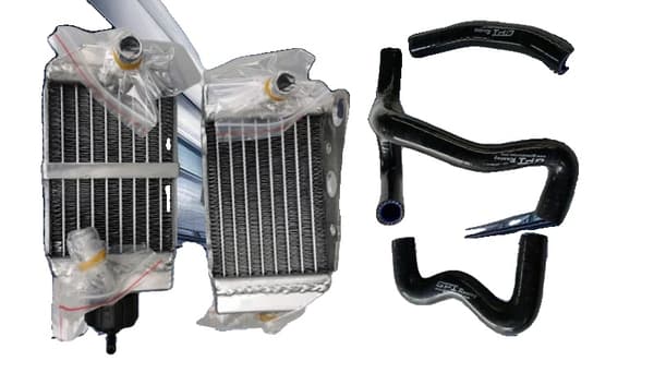 KTM 50 SX Aluminiumkylare, Hållbar Silikon Slang, Anpassad Passform,svart