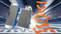 Miniatyrbild 2 av 2: Kawasaki KXF450 KX450F Kylare, Aluminium Material, Silikon Slang,Orange