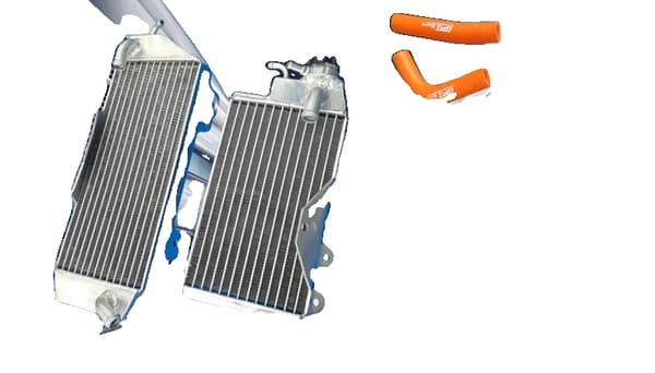 Kawasaki KXF450 KX450F Kylare, Aluminium Material, Silikon Slang,Orange