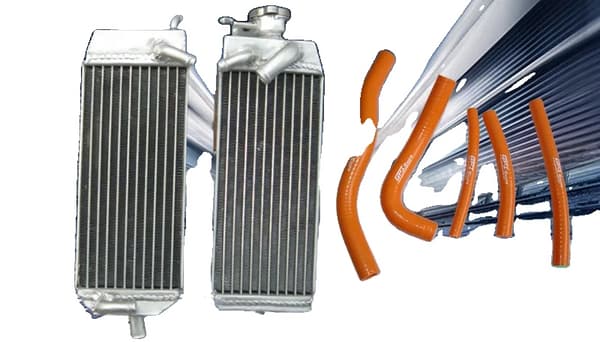 Aluminiumkylare för Suzuki RM125, effektiv kylsystem, anpassningsbara färgalternativ,Orange