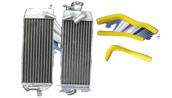 Aluminiumkylare för Suzuki RM125, effektiv kylsystem, anpassningsbara färgalternativ,Gul
