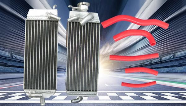Aluminiumkylare för Suzuki RM125, effektiv kylsystem, anpassningsbara färgalternativ,Röd