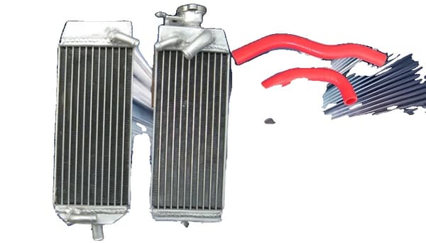 Aluminiumkylare för Suzuki RM125, effektiv kylsystem, anpassningsbara färgalternativ,Röd