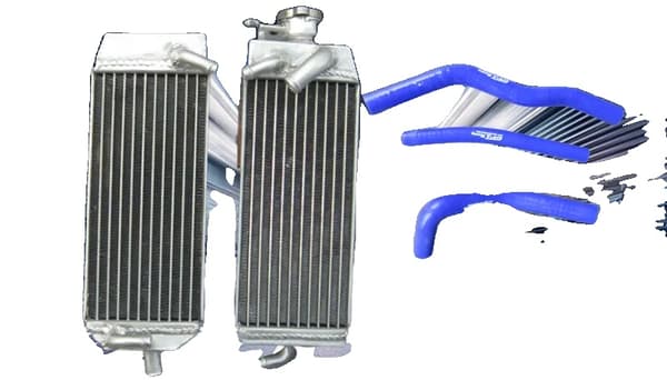 Aluminiumkylare för Suzuki RM125, effektiv kylsystem, anpassningsbara färgalternativ,Blå