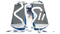 Miniatyrbillede 1 af 2: Kawasaki KX250 KX125 Radiator, Holdbar Aluminiumkonstruktion, Komplet Slangesæt,HVID