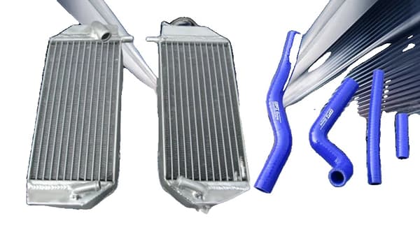Aluminiumkylare, optimal värmeavledning, högpresterande silikonslangar,Blå