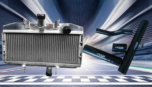 Aluminiumkylare för Suzuki GT750, Hållbar konstruktion, Förbättrad kylprestanda,svart