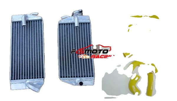 Aluminiumkylare för Honda CRF450R, hållbara silikon slangar, förbättrad kylprestanda,Gul