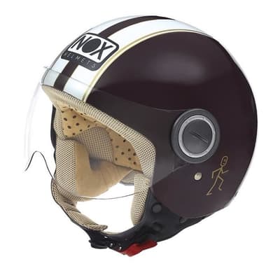 NOX Jet-hjelm N210 Bordeaux White