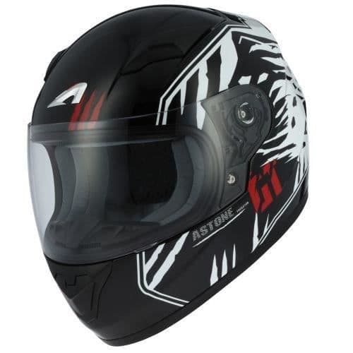 ASTONE GTK Kid Predator Full Face Helmet Black White