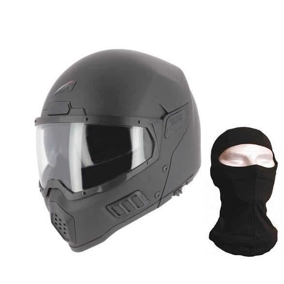 ASTONE Spectrum Full Face Helmet + Hood - Matt Sort