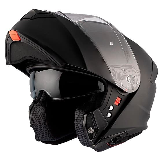 Nighthawk 22.06 Flip Front Matt Svart Åpning Motorsykkel Hjelm DS5