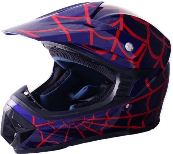 Barn Crosser Hjälm SpiderBlue Stl. XL