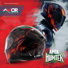 AXOR APEX HUNTER BLACK RED SOLVISIR PINLOCK INCLUDED MC HJÄLM - MCV DS5