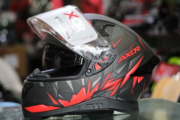 AXOR APEX HUNTER BLACK RED SOLVISIR PINLOCK INCLUDED MC HJÄLM - MCV DS5