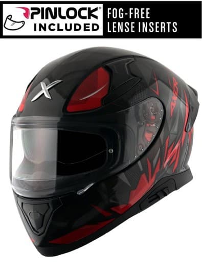 AXOR APEX HUNTER BLACK RED SOLVISIR PINLOCK INCLUDED MC HJÄLM - MCV DS5