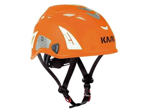 Kask sikkerhedshjelm orange - Superplasma AQ Hi-Viz, m/ventilation & hagerem, EN 397