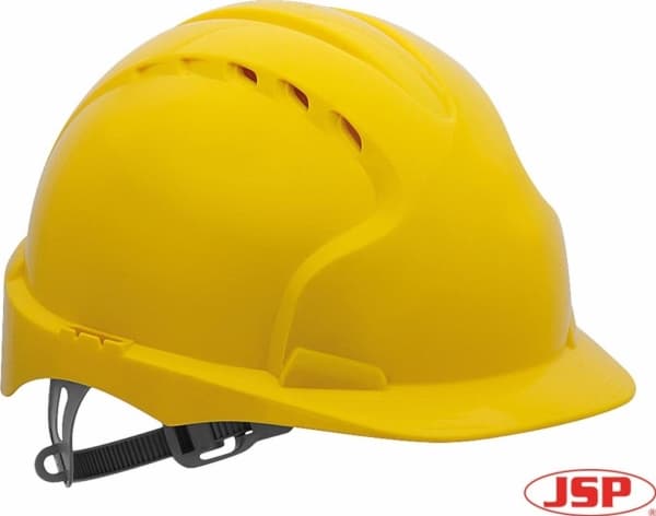 JSP KAS-EVO2 - tuuletettu kypärä - keltainen.