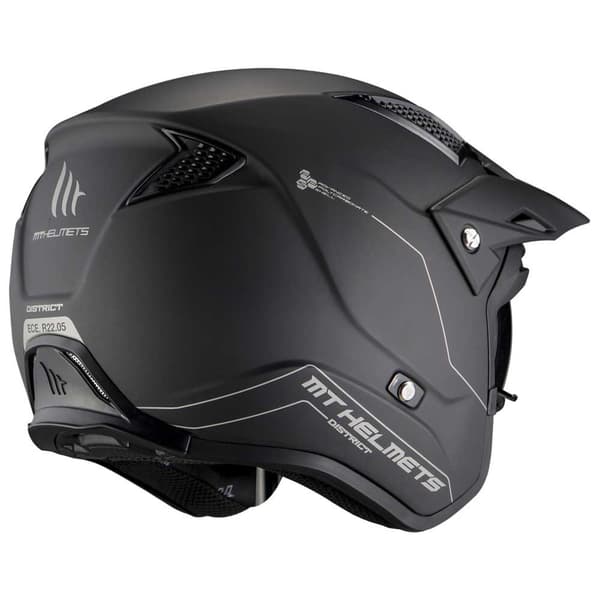 Mt Helmets Öppen Ansikts Hjälm District Sv S Solid Svart M