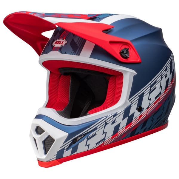 Bell Moto Motocross Hjelm Mx-9 Mips Offset Hvid,Blå L