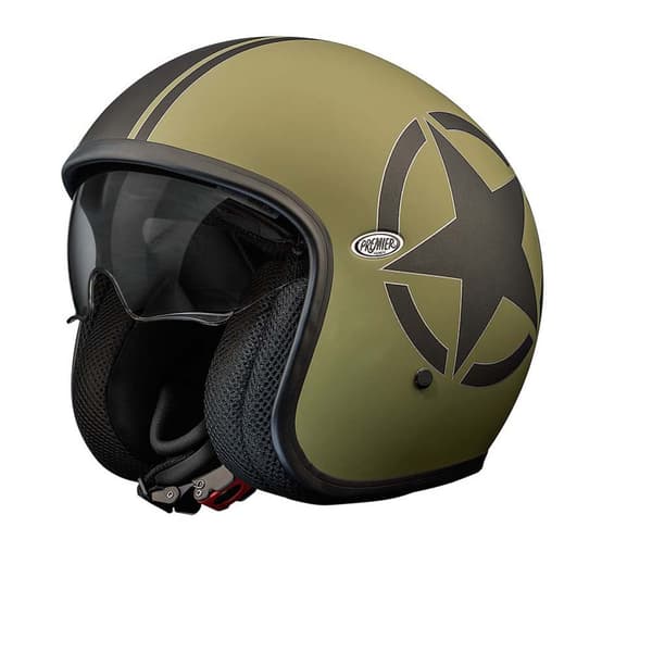 Premier Helmets Öppen Ansikts Hjälm 23 Vintage Star Military Bm 22.06 Svart M
