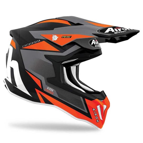 Airoh Motocross Hjelm Strycker Axe Orange,Grå S