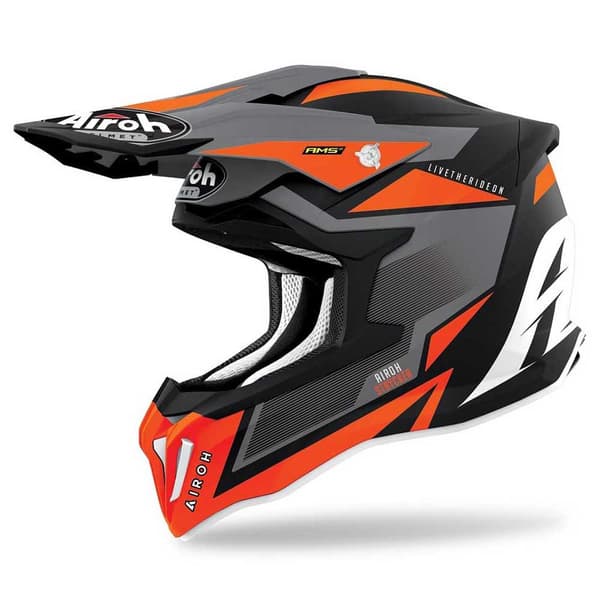 Airoh Motocross Hjelm Strycker Axe Orange,Grå S
