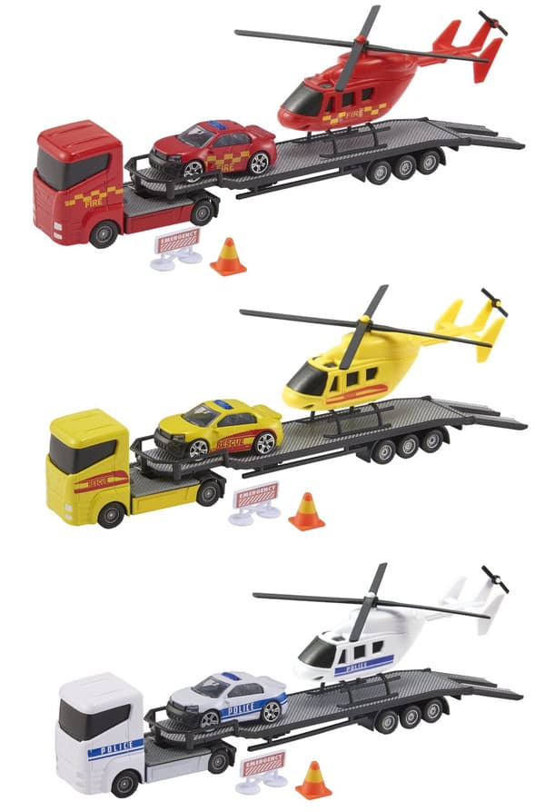 TEAMSTERZ Die-cast playset Heli transporter, 26 cm