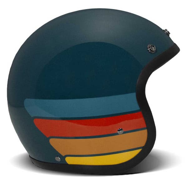 Dmd Öppen Ansikts Hjälm Vintage Petrolhead Blå XL