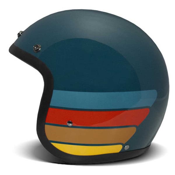 Dmd Öppen Ansikts Hjälm Vintage Petrolhead Blå XL