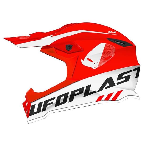 Ufo Motocrosshjälm Boy Röd S