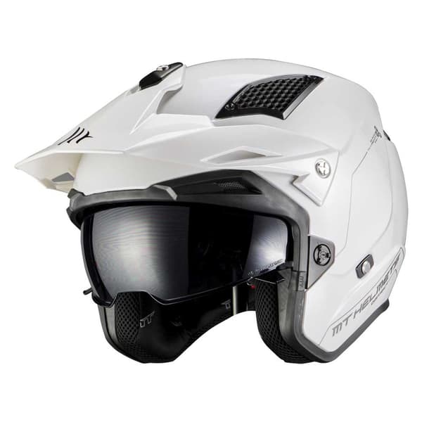 Mt Helmets Åben Ansigtshjelm District Sv S Solid Hvid L