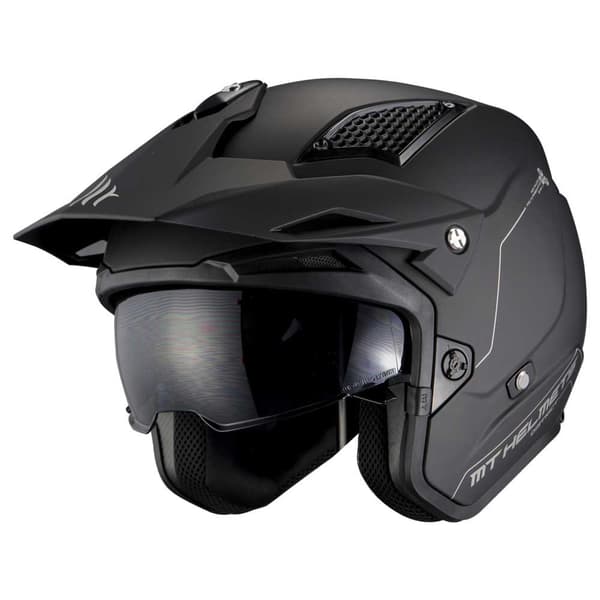 Mt Helmets Åben Ansigtshjelm District Sv S Solid Sort L