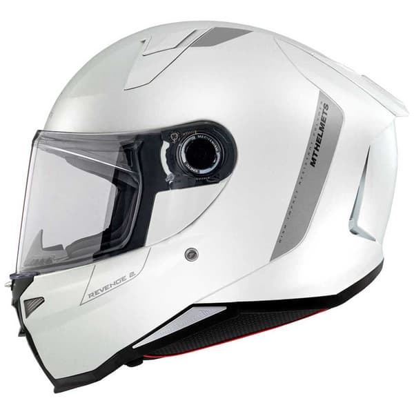 Mt Helmets Fullt Ansikte Hjälm Revenge Ii S Solid Vit M