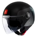 Miniatyrbillede 1 af 2: Mt Helmets Åben Ansigtshjelm Street S Inboard Sort XL