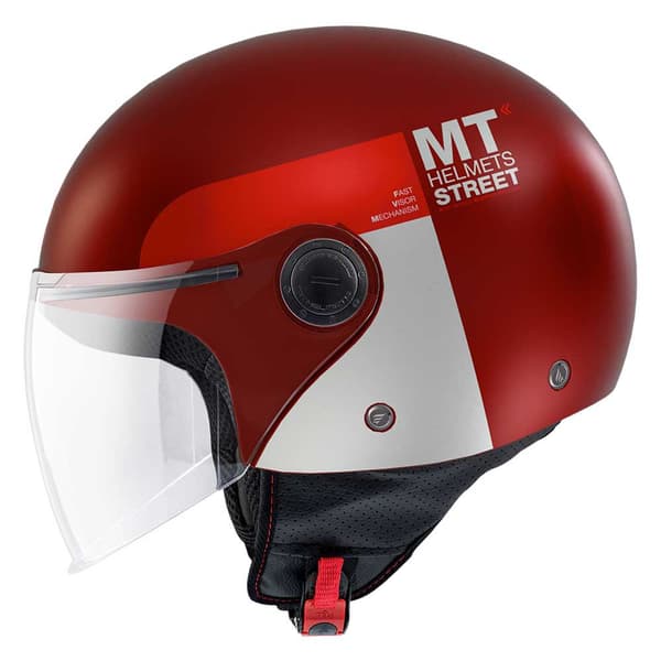 Mt Helmets Öppen Ansikts Hjälm Street S Inboard Röd XL