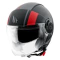 Miniatyrbillede 1 af 3: Mt Helmets Åben Ansigtshjelm Viale Sv S 68 Unit Rød,Sort L