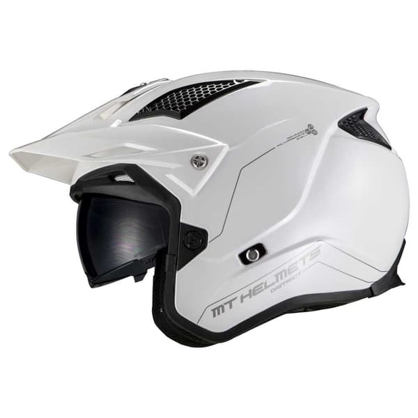 Mt Helmets Öppen Ansikts Hjälm District Sv S Solid Vit M
