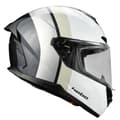 Miniatyrbillede 1 af 4: Hebo Fuld Ansigtshjelm Rush Full Race Helmet Hvid L